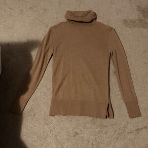 RW&Co Women's Tan Turtleneck Sweater